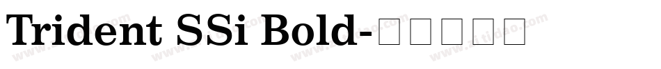 Trident SSi Bold字体转换
